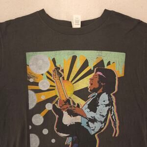 Jimi Hendrix Band Crew Neck Short Sleeve Graphic T Shirt Mens Size M Black 13872